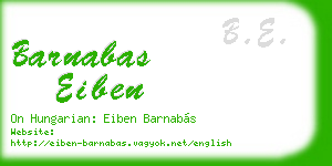 barnabas eiben business card